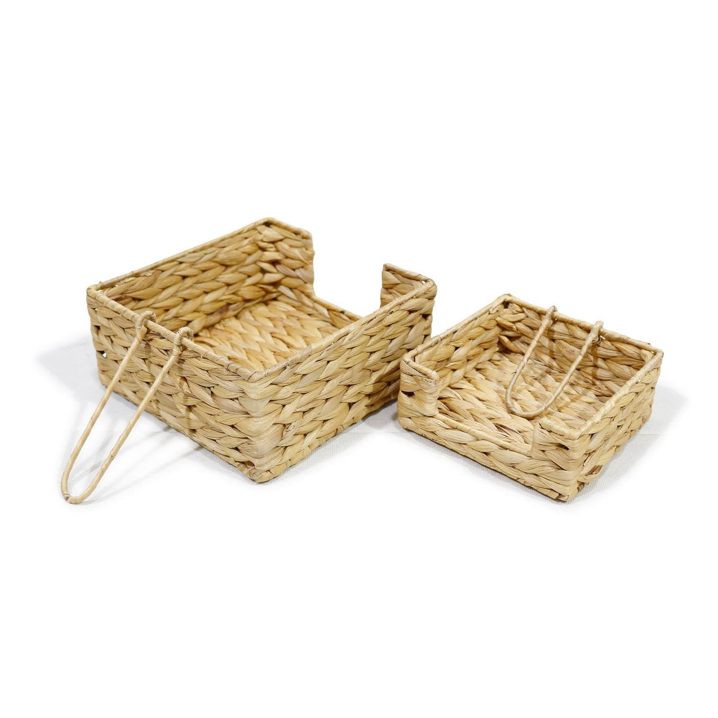 Set of 2 Water Hyacinth Lunch Napkin Holder Kitchen + Entertaining Two's Company