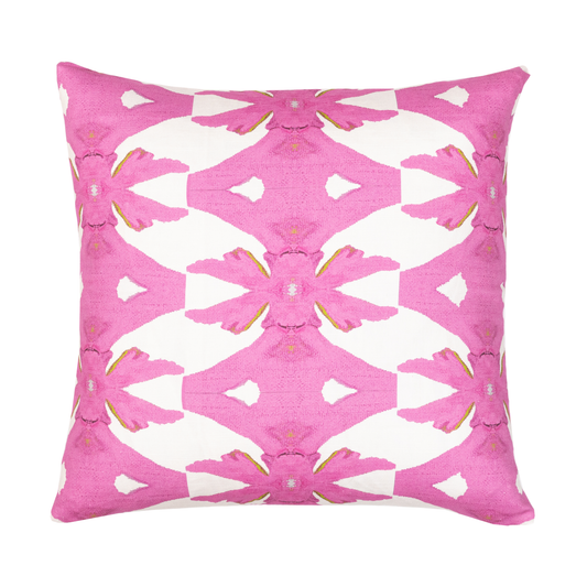 Palm Pink 22x22 Linen Cotton Pillow Textiles Laura Park Designs   