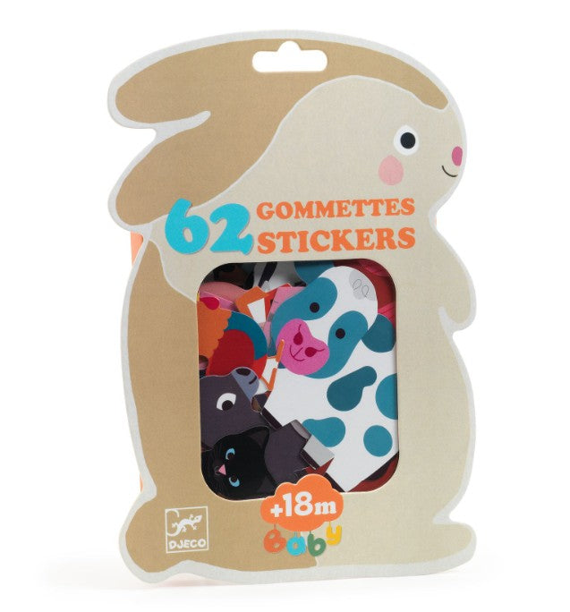 Baby Stickers Farm Animals Toys DJECO
