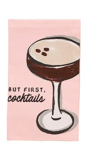 Bar Towels - Assorted Kitchen + Entertaining Mudpie But First Cocktails