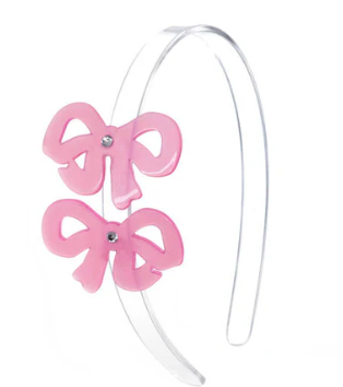 Bows Fancy Double Satin Pink Headband Kids Hair Accessories Lilies & Roses