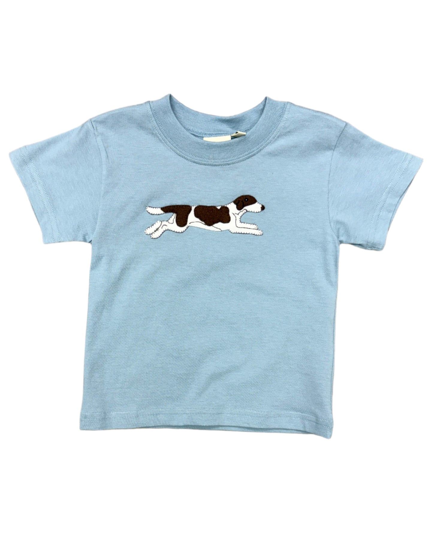 Boys S/S Shirt w/ Pointer Dog - Lt. Steel Boys Shirts + Polos Luigi