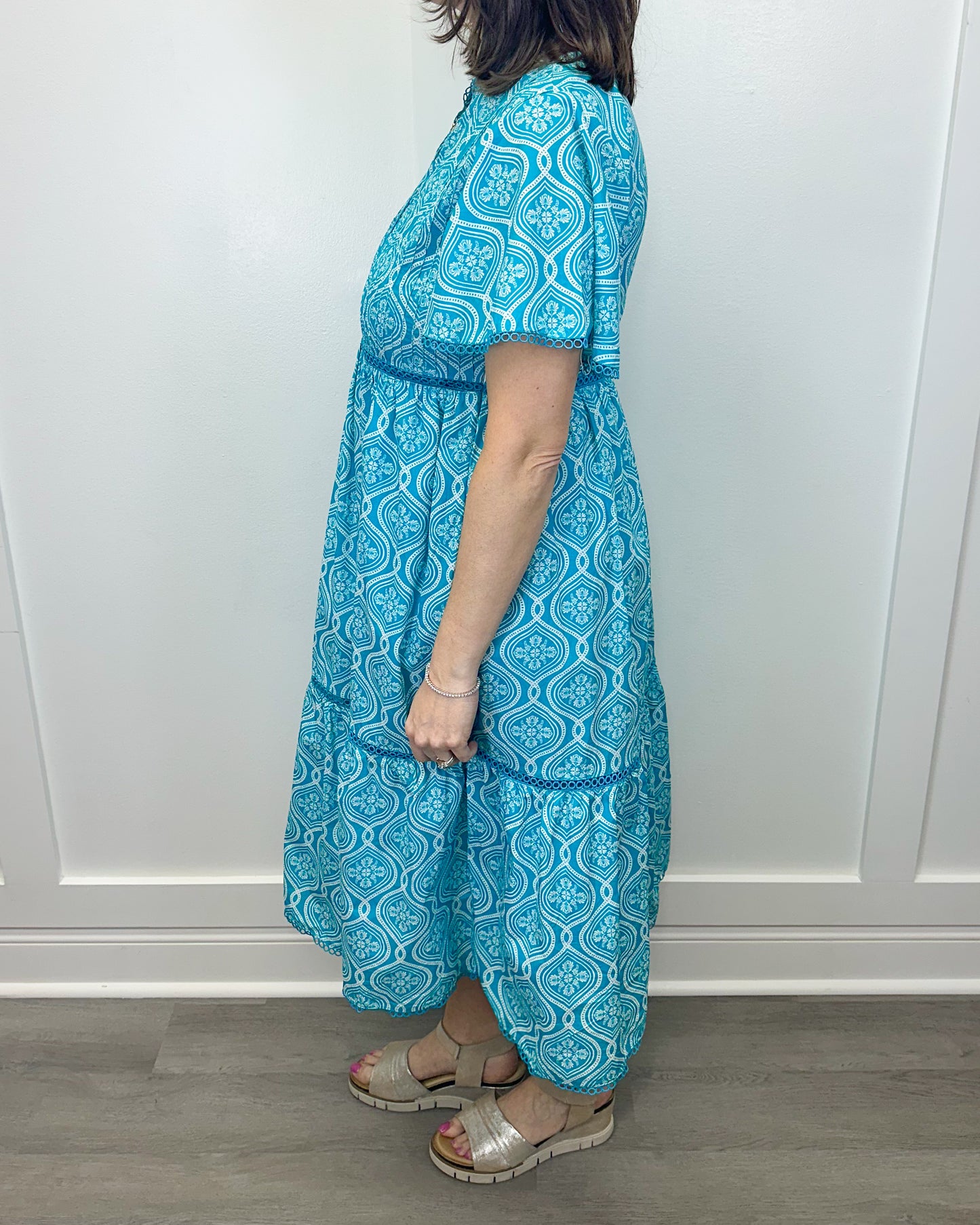 Brynley Maxi - Blue Atoll Long Dresses Marigold