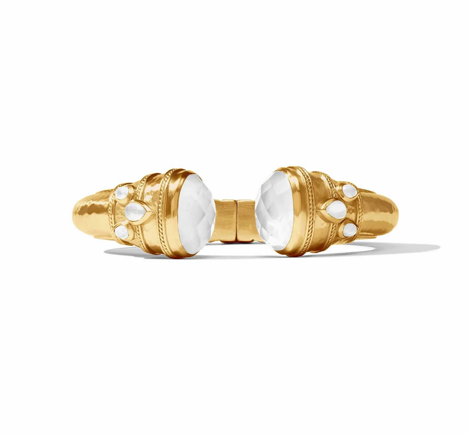 Cannes Cuff - Iridescent Clear Crystal Bracelets Julie Vos