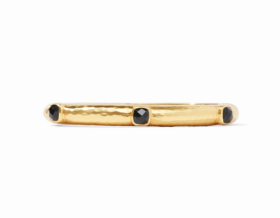 Catalina Hinge Bangle - Obsidian Black Bracelets Julie Vos