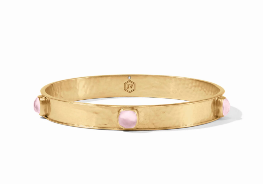 Catalina Stone Bangle - Iridescent Rose - Small Bracelets Julie Vos   