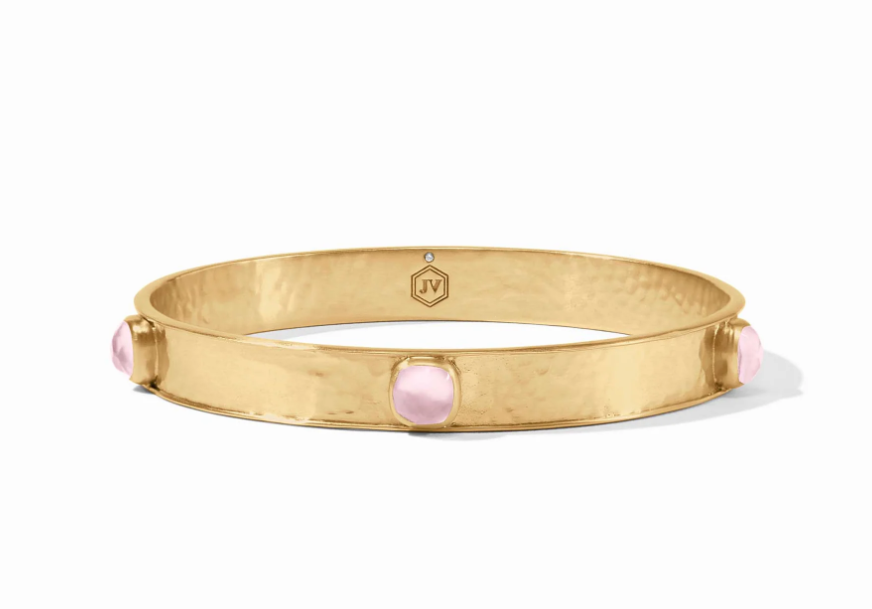 Catalina Stone Bangle - Iridescent Rose - Large Bracelets Julie Vos