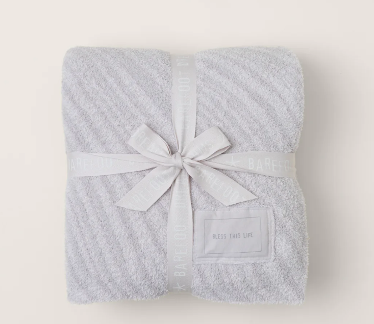 Cozychic Covered In Prayer Inspiration Throw - Silver Ice Multi Textiles Barefoot Dreams
