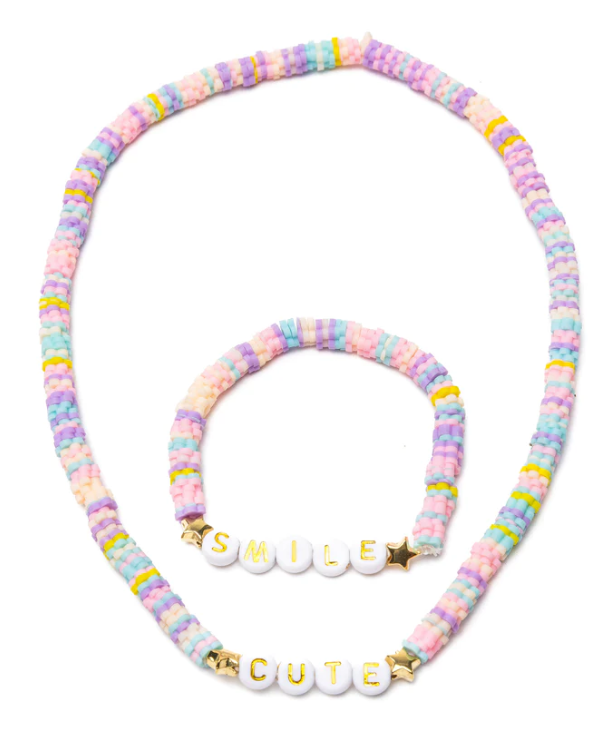 Cute Smile Necklace and Bracelet Set Kids Jewelry Great Pretenders