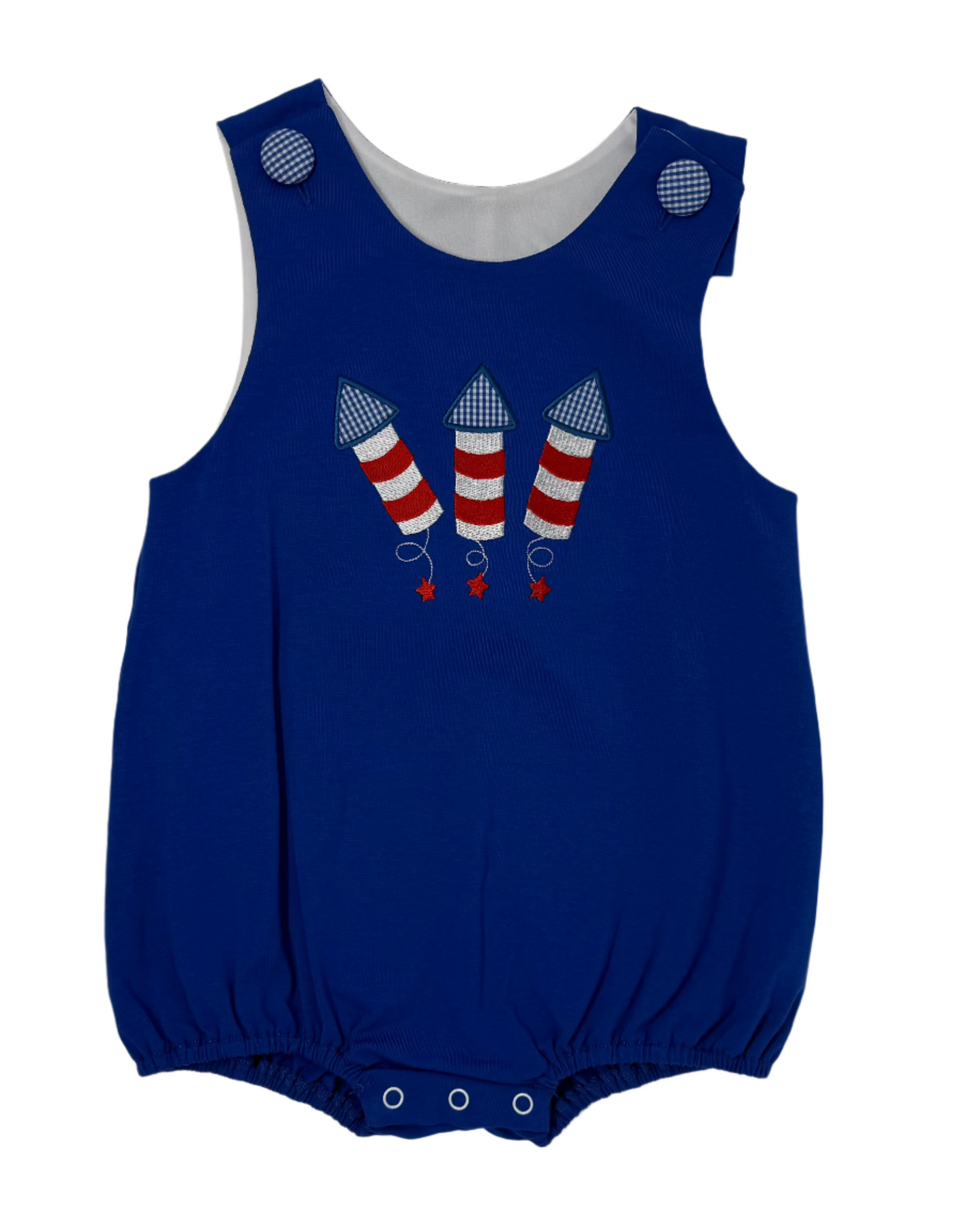 Fireworks Applique Boys Bubble Boys Bubbles + Rompers Millie Jay