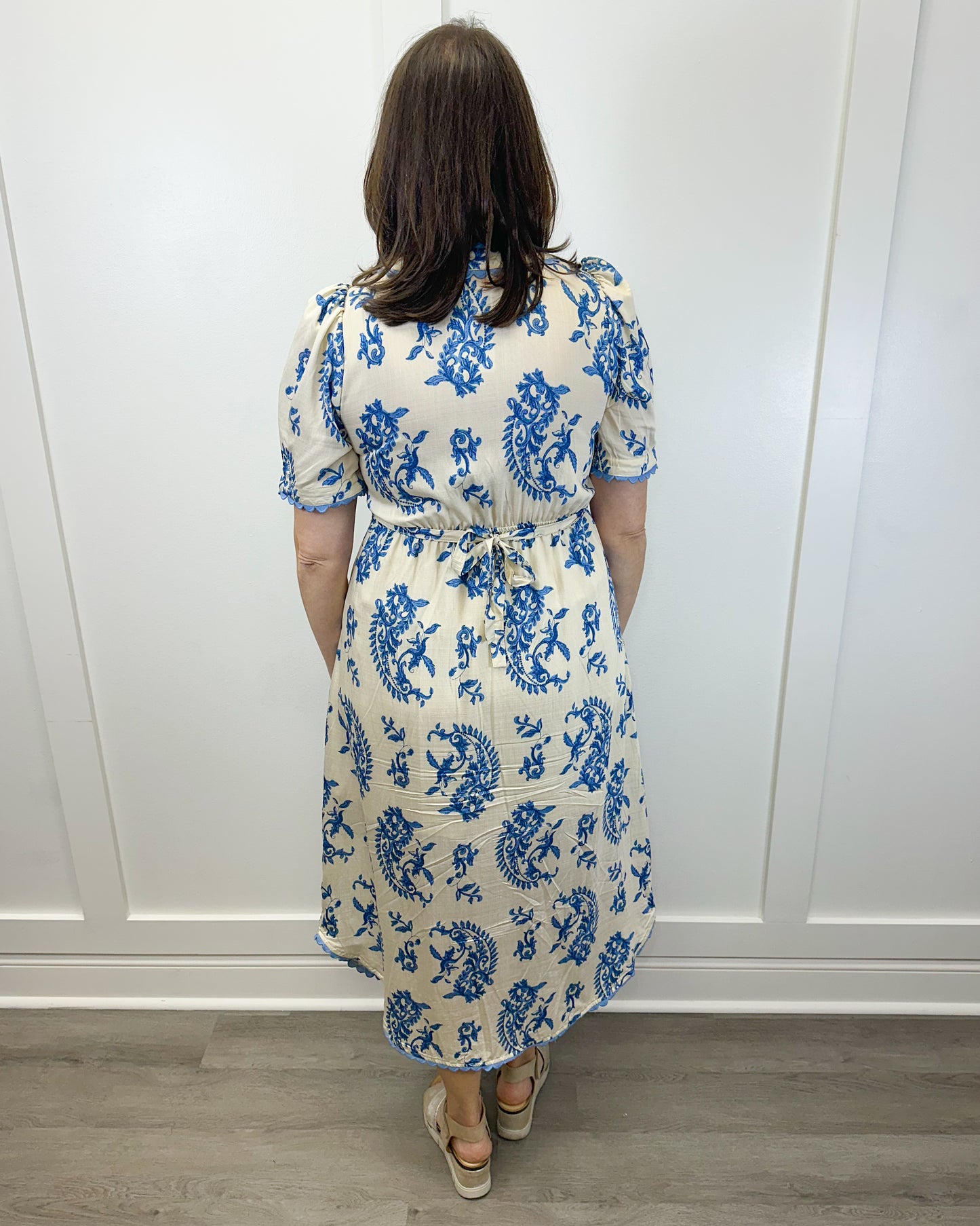 Hannah Midi Dress - Blue Long Dresses Entro