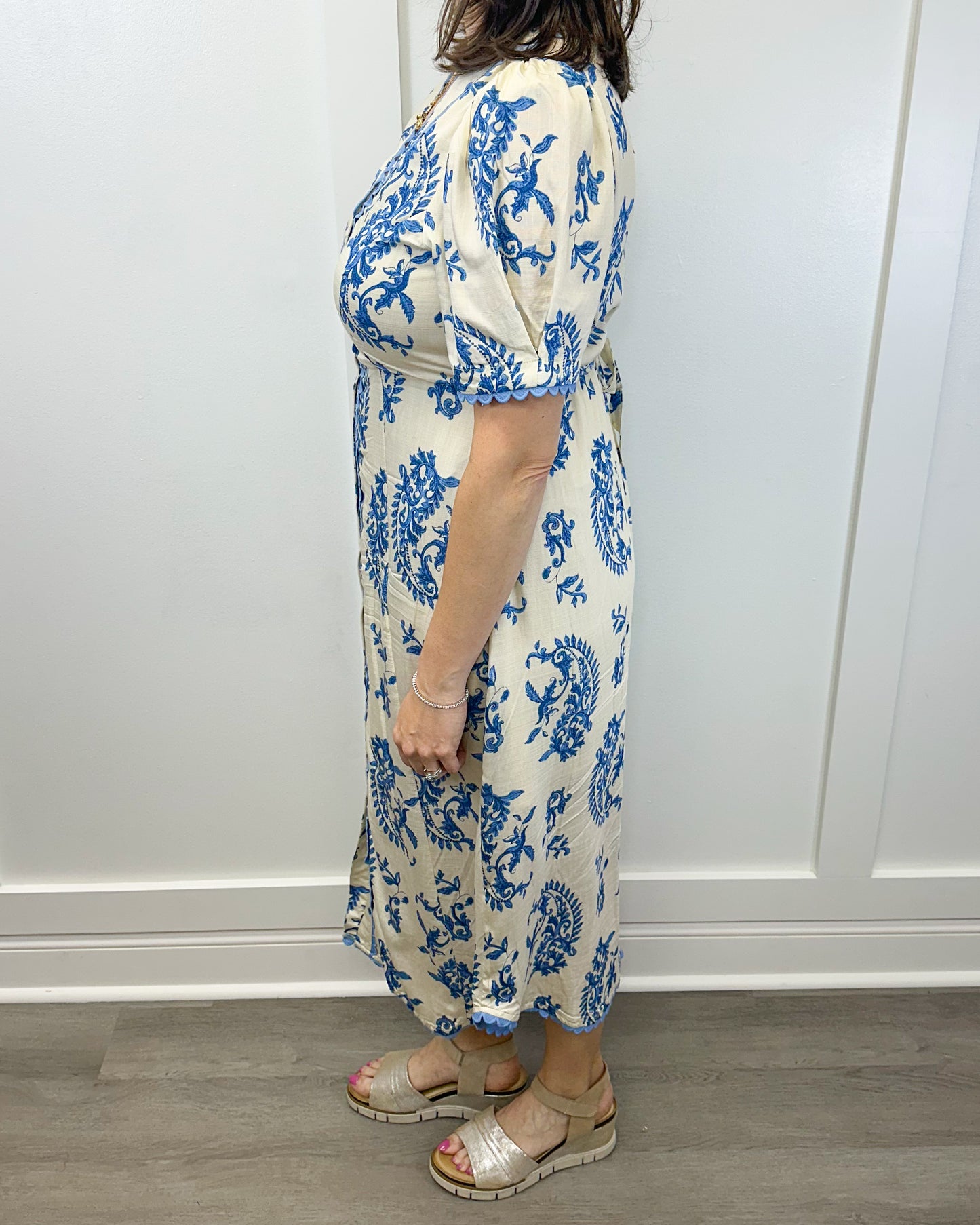 Hannah Midi Dress - Blue Long Dresses Entro
