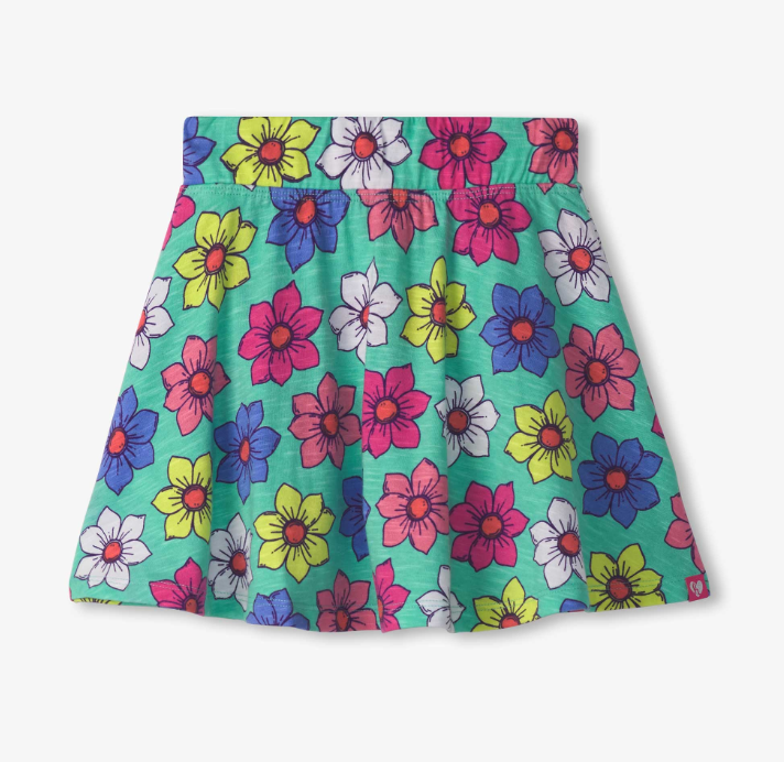 Happy Flowers Floaty Skort Girls Skirts + Bloomers Hatley