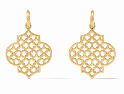 Helene Statement Hoop & Charm Earring - Gold Earrings Julie Vos
