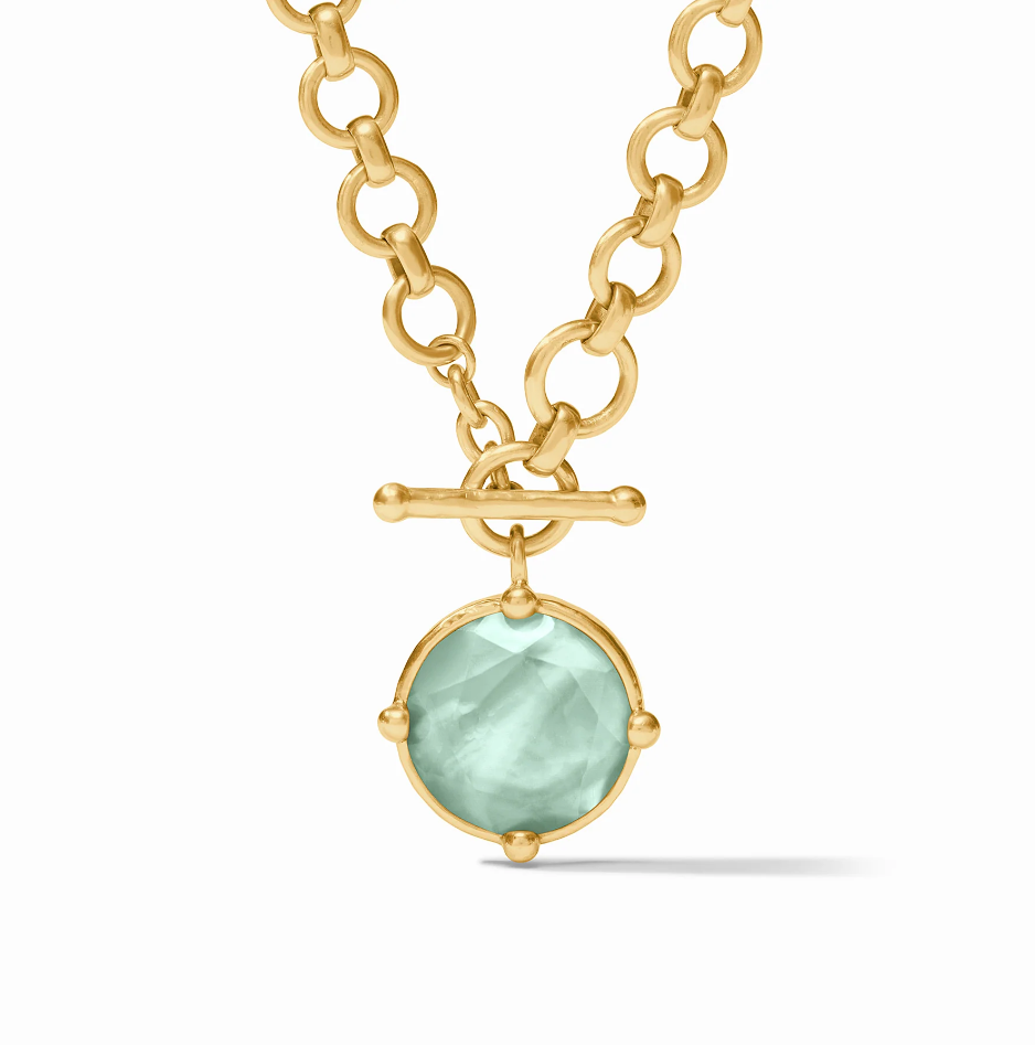 Honeybee Demi Necklace - Iridescent Aquamarine Blue Necklaces Julie Vos
