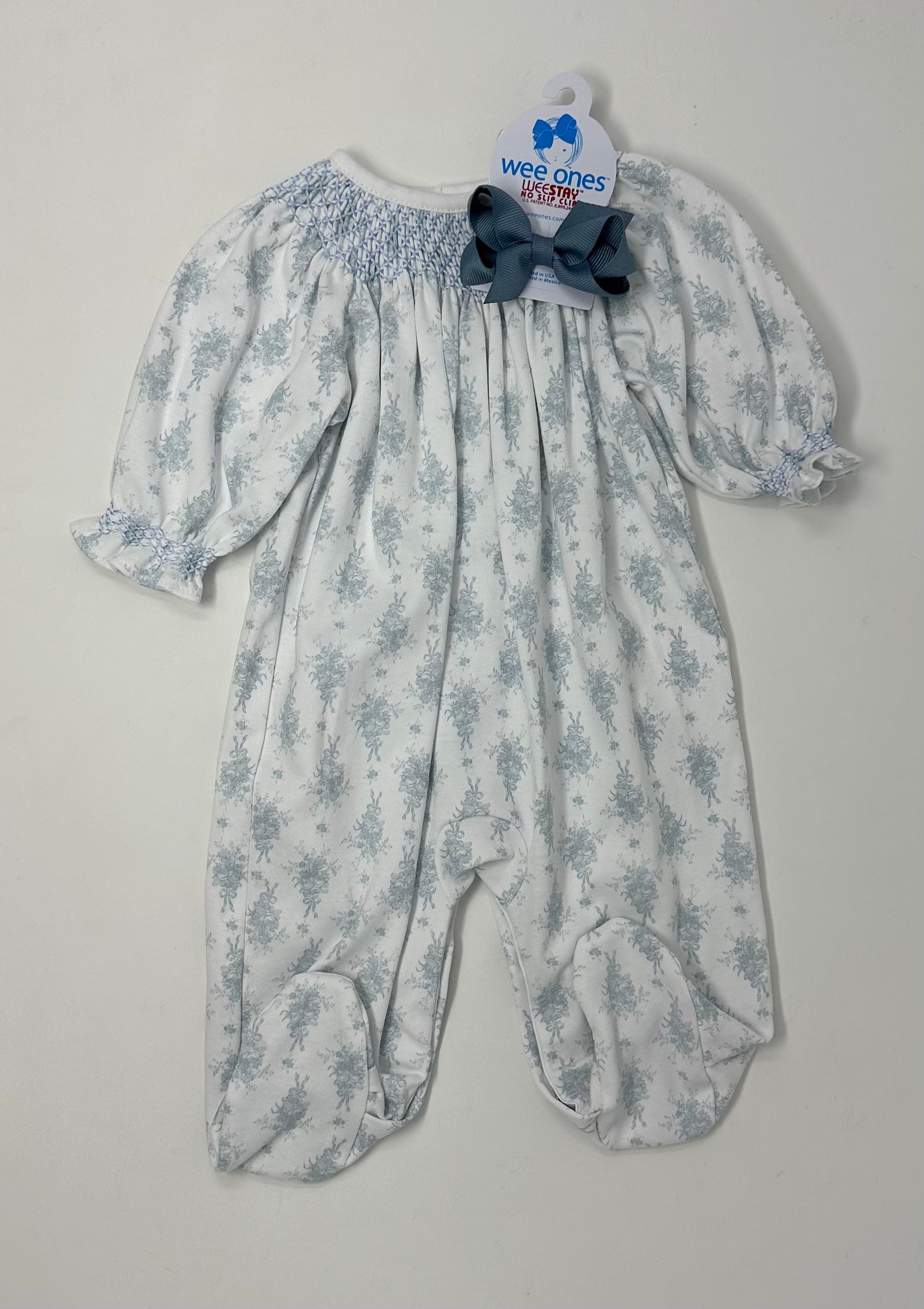 Lottie Pima Hand Smocked Bishop Footie Baby Sleepwear Baby Loren