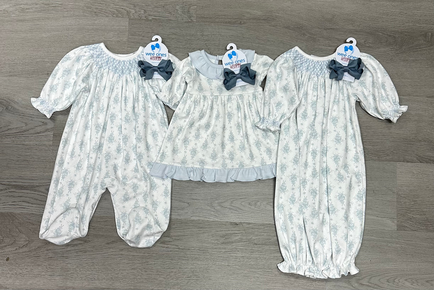 Lottie Pima Hand Smocked Bishop Footie Baby Sleepwear Baby Loren