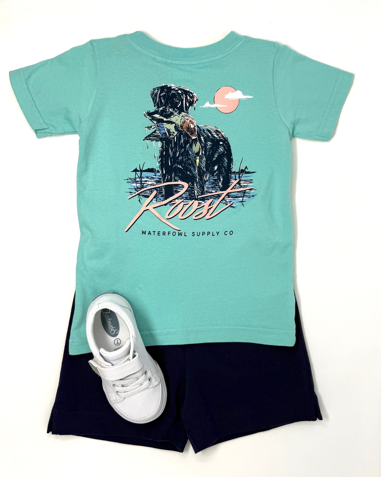 Chalky Mint Roost Duck Dog S/S Shirt Boys Tees Fieldstone