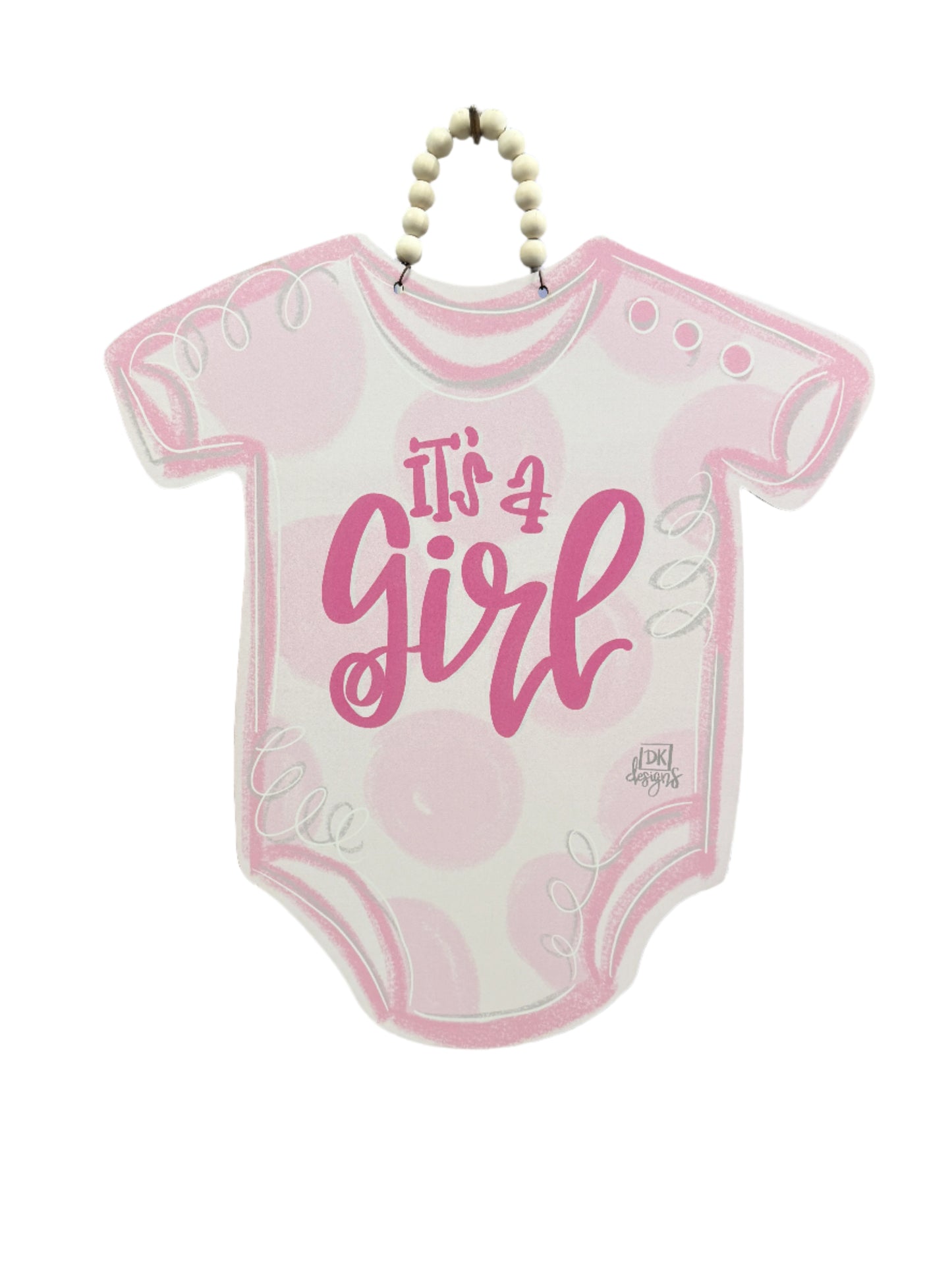 Pink Onesie Door Hanger Home Decor DK Designs