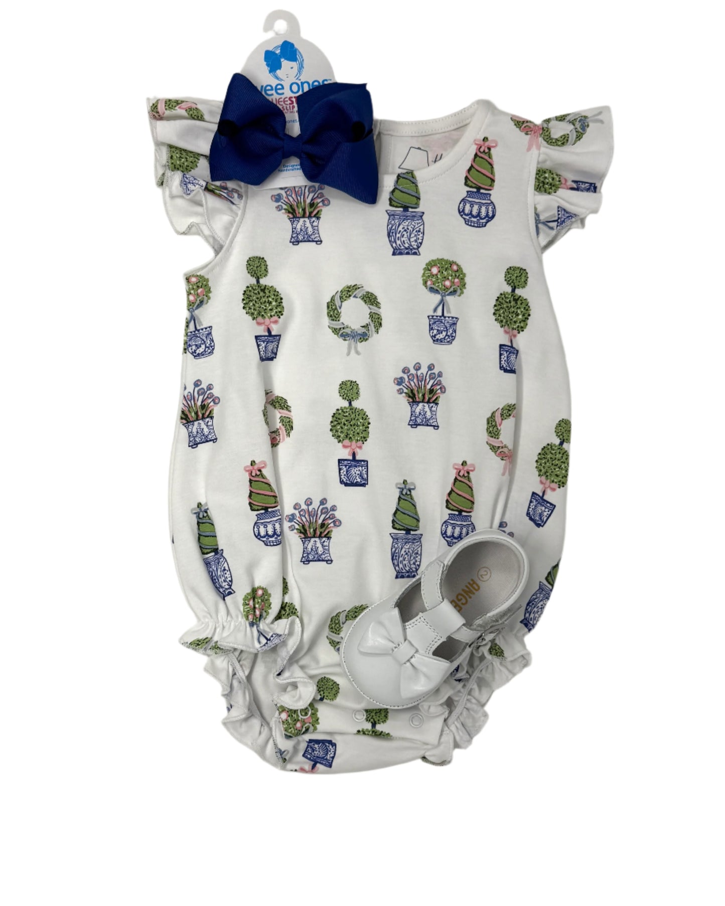Girls Classic Bubble - Spring Topiaries Girls Bubbles + Rompers Heyward House