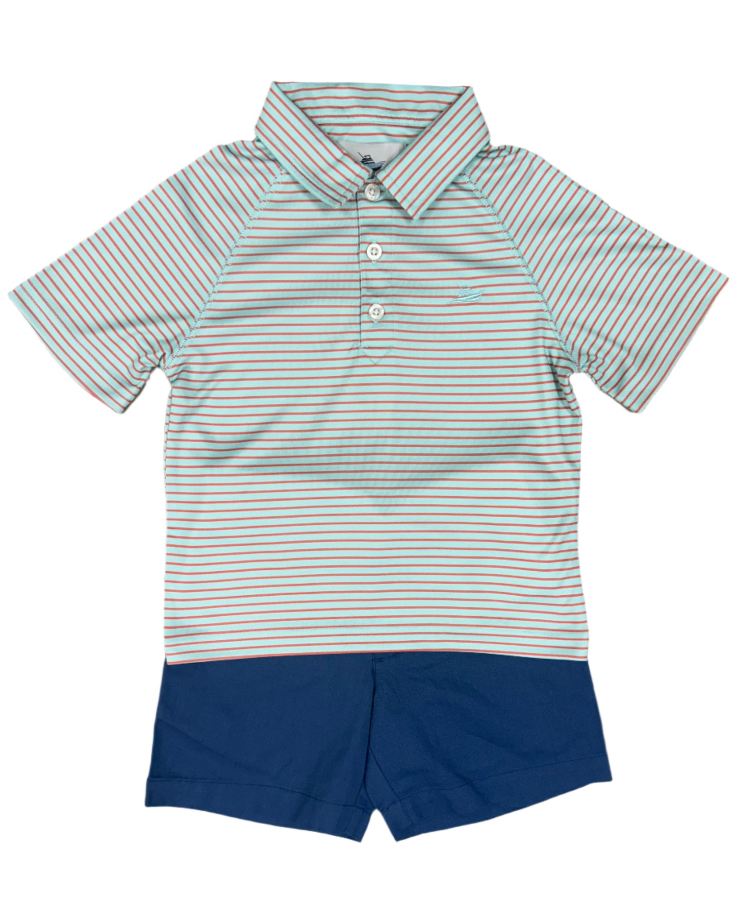 Boy's Polo - Ice/Crabapple Boys Shirts + Polos Southbound