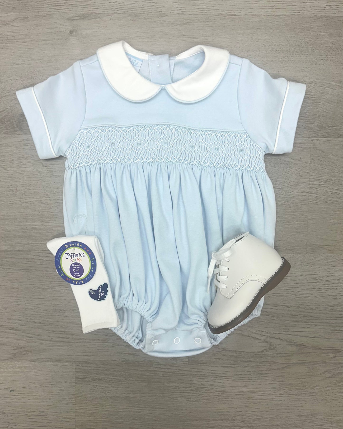 Thomas Light Blue Boy's Bubble Boys Bubbles + Rompers Petit Bebe