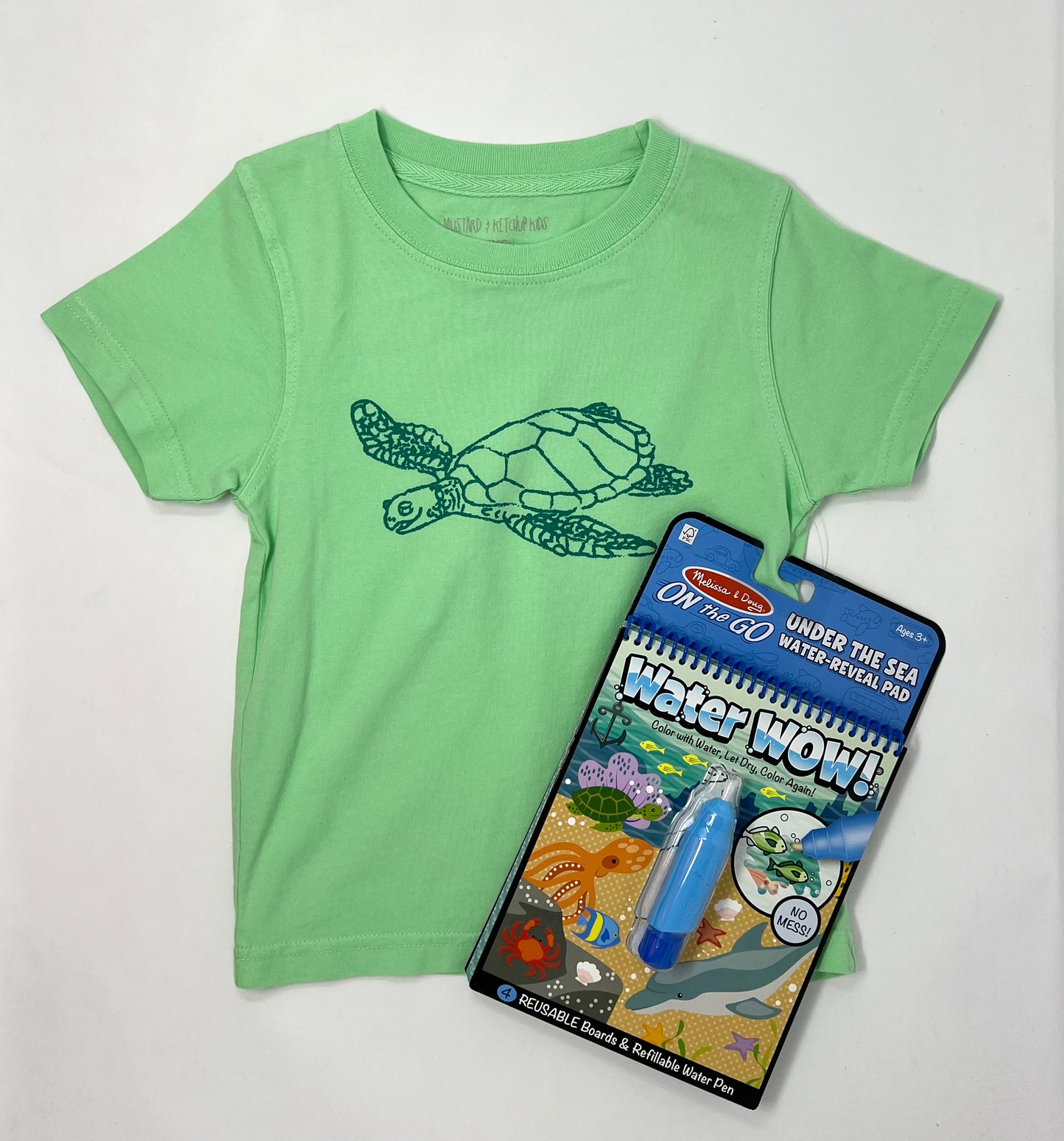 SS Green Sea Turtle T-Shirt Boys Tees Mustard & Ketchup   