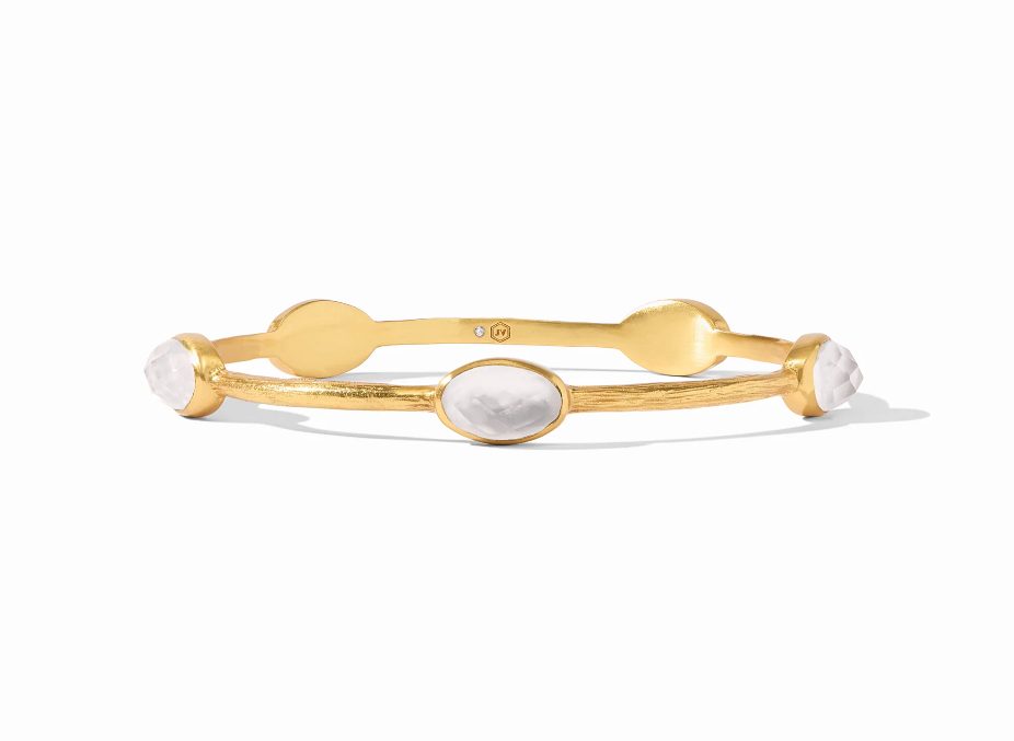 Ivy Stone Bangle Iridescent Clear Crystal - Medium Bracelets Julie Vos