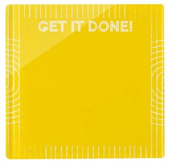 Get It Done Neon Tile - Yellow Home Decor Clairmont & Co.