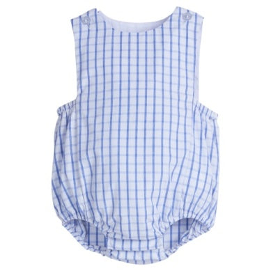 Louis Sunsuit - Royal Windowpane Boys Bubbles + Rompers Little English