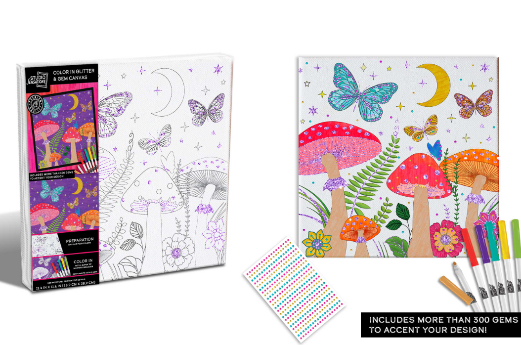 Mushroom Glitter Coloring Kit Toys Anker Play