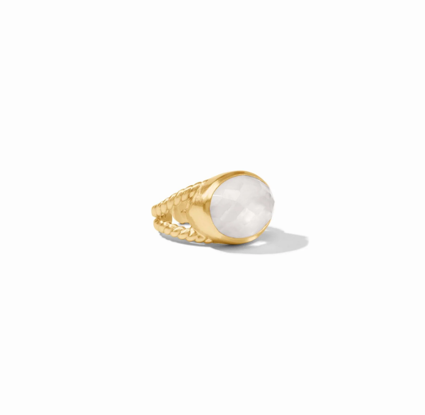 Nassau Statement Ring - Iridescent Clear Crystal - Size 8 Rings Julie Vos