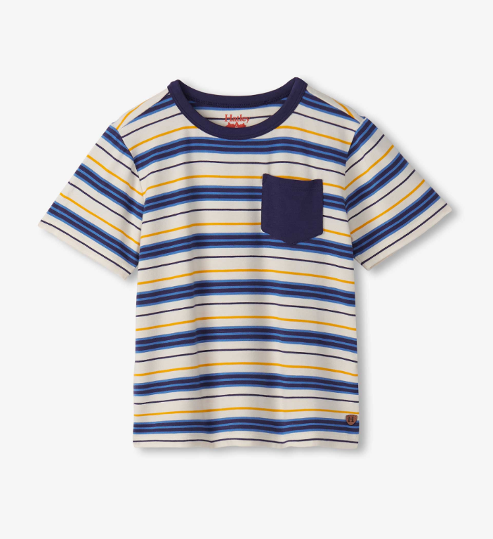 Patriot Blue Stripes Bamboo Tee Boys Tees Hatley