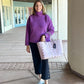 Frosted Fleece Crop Pullover - Plum Sweatshirts + Pullovers Escape by Habitat   