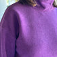 Frosted Fleece Crop Pullover - Plum Sweatshirts + Pullovers Escape by Habitat   