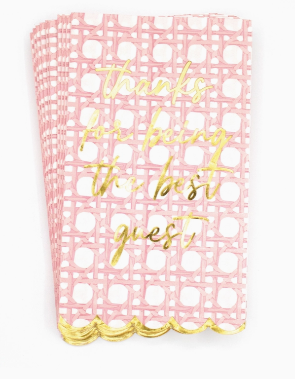 Paper Guest Towels - Pink Cane Kitchen + Entertaining 8 Oak Lane