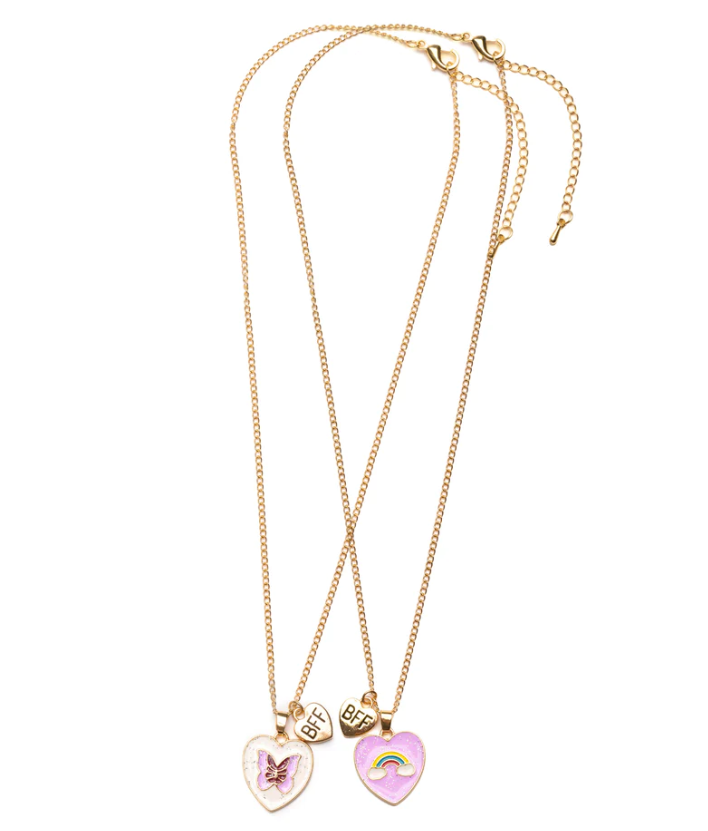 Rainbow Butterfly BFF Necklaces Kids Jewelry Great Pretenders