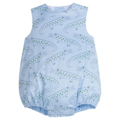 Round Neck Bubble - Blue Alligator Alley Boys Bubbles + Rompers Little English