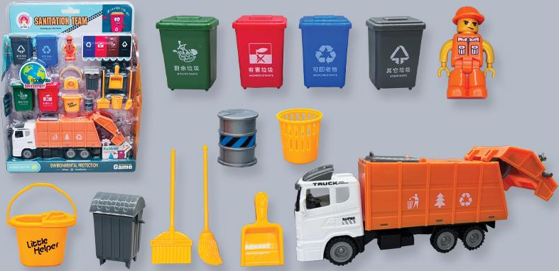 Vehicle Friction Sanitation Team Truck Toys Jeanine's Enterprises