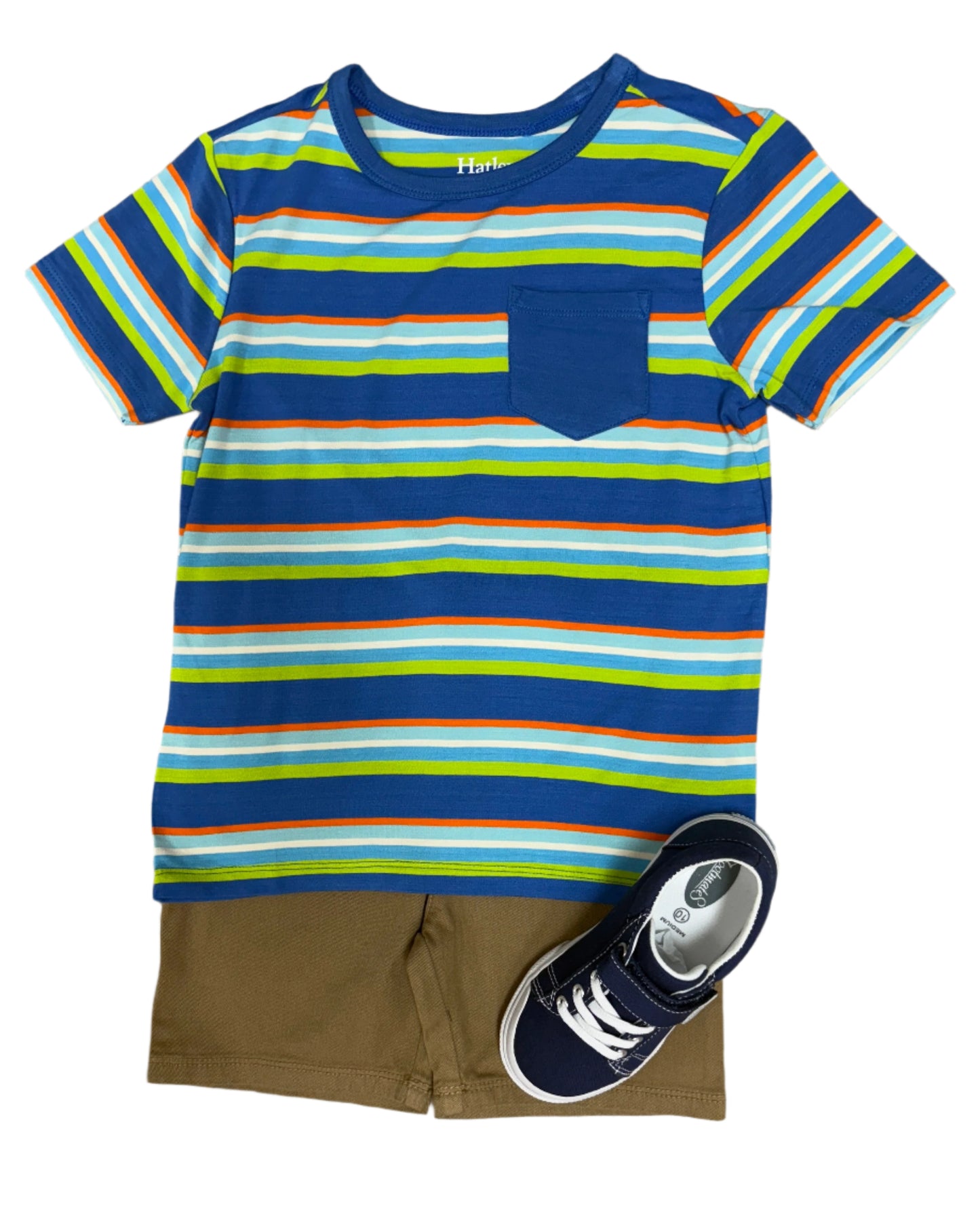 Sapphire Stripes Bamboo Tee Boys Tees Hatley