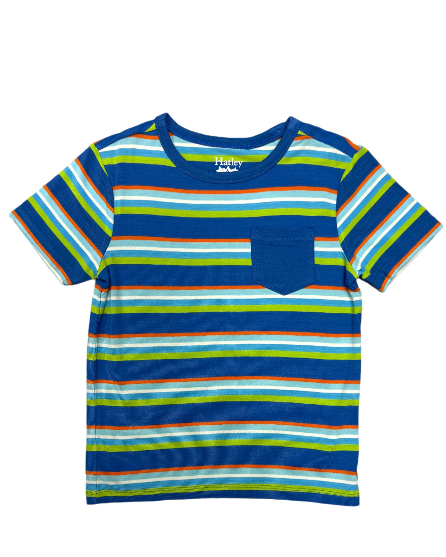 Sapphire Stripes Bamboo Tee Boys Tees Hatley