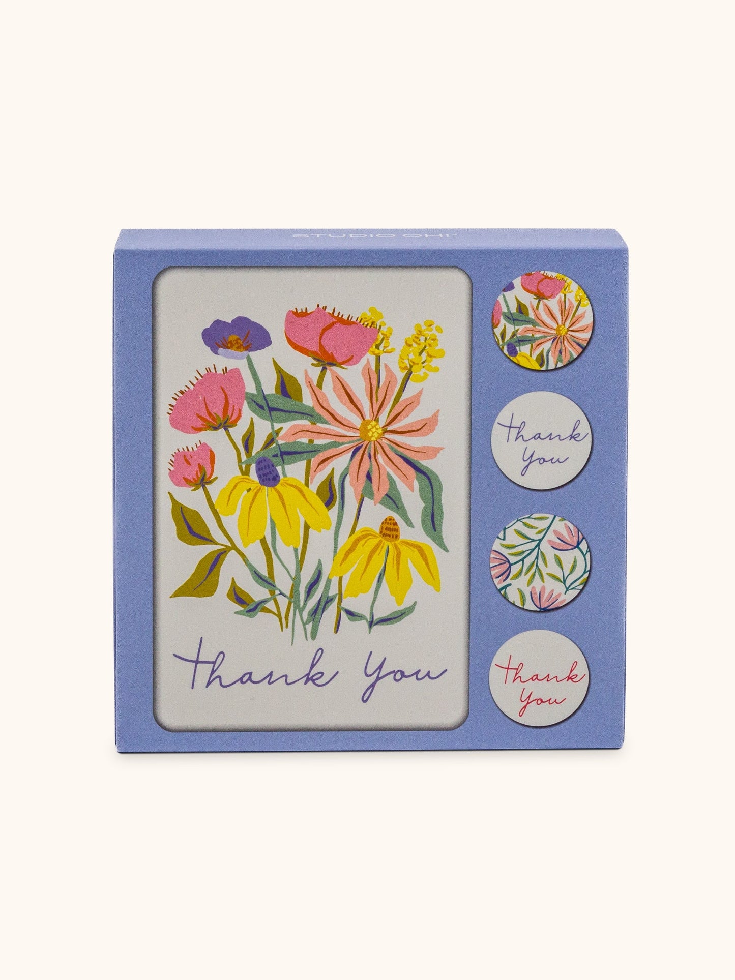Springtime Blooms Assorted Note Card Set w/ Stickers Paper Goods Studio Oh!