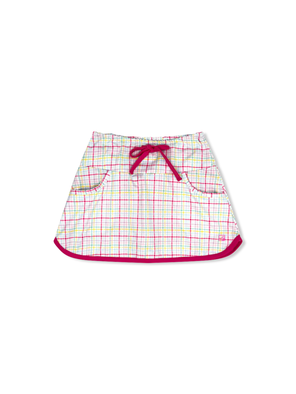 Tiffany Tennis Skort - Palm Island Windowpane Girls Skirts + Bloomers Set Athleisure