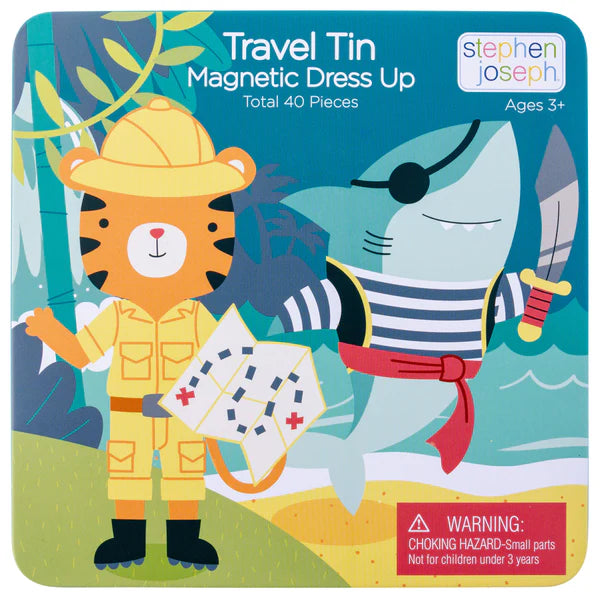 Travel Tin Magnetic Dress Up - Tiger & Shark Toys Stephen Joseph