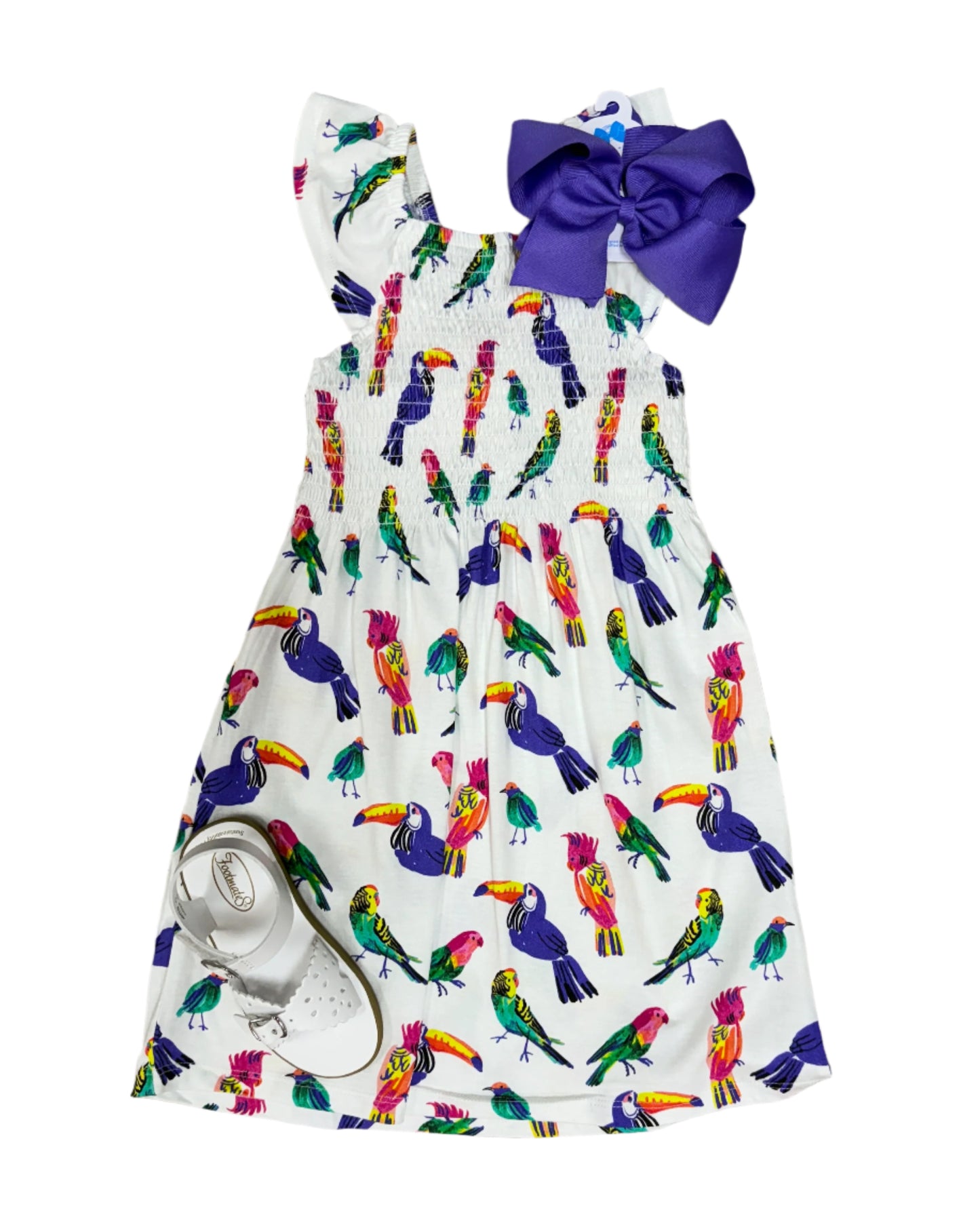 Tropical Birds Smocked Dress Girls Play Dresses Hatley