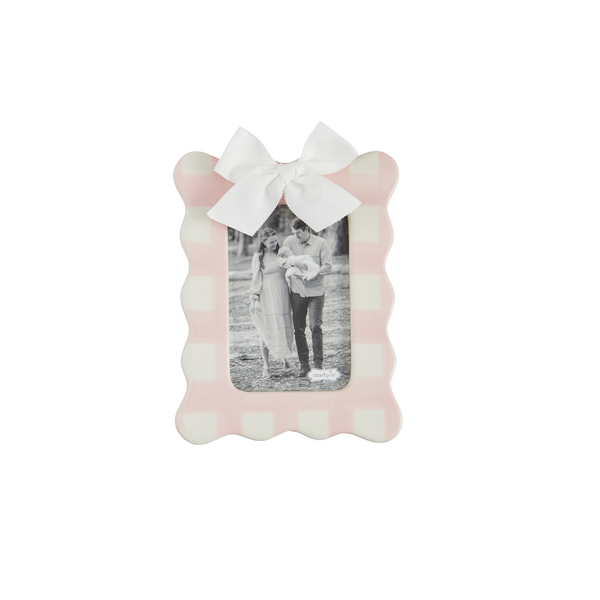 Vertical Pink Bow Frame Home Decor Mudpie