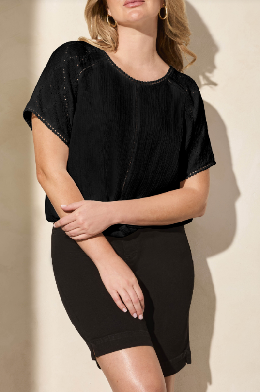 Wear 2 Ways Top - Black Tops Tribal