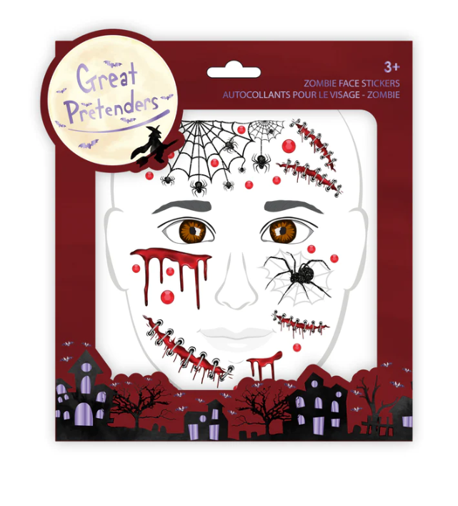 Zombie Face Stickers Kids Misc Accessories Great Pretenders