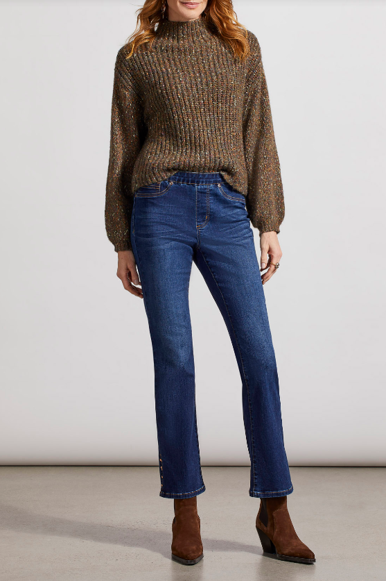 Audrey Pull On Microflare Jeans - Bluemoon Women's Clothing Tribal