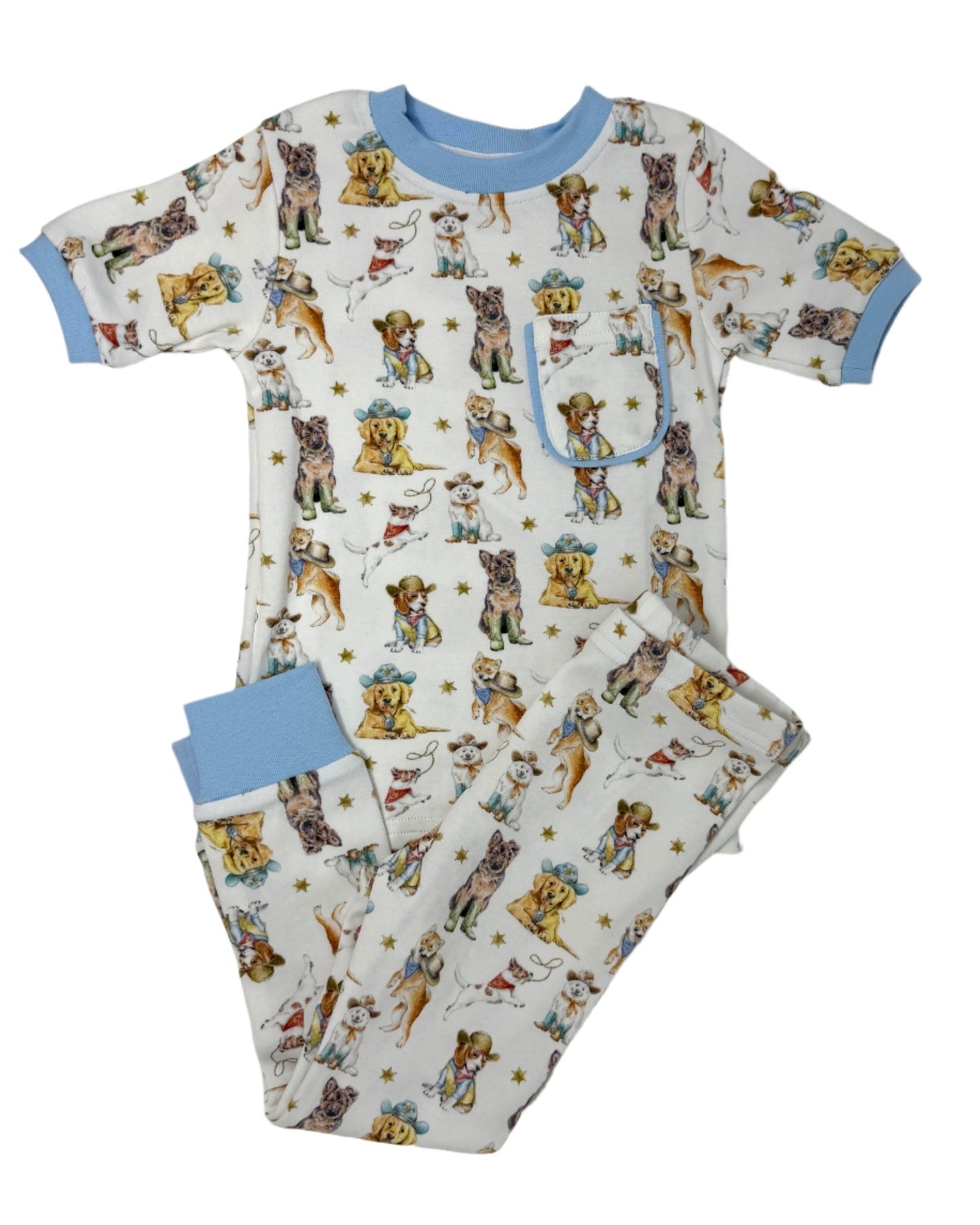 Cowboy Pups Organic Cotton 2pc Pajamas Kids Pajamas Nola Tawk